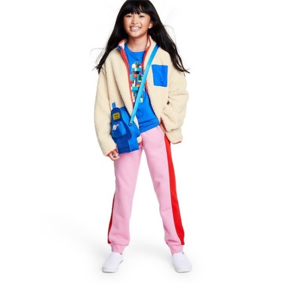 Lego x Target Youth 2 Piece Track Jacket + Jogger Set Pink Size Small NEW - Picture 3 of 10